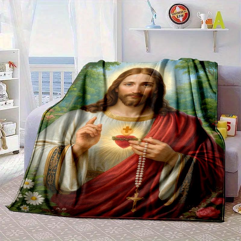 Sacred Heart Of Jesus Blanket Flannel Blanket Throw Blanket Sofa Cover Blanket Soft Premium Blanket Picnic Blanket Tv Blanket Gifts