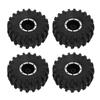 4Pcs RC Car Tire 2.2in Aluminium Alloy Hub Rubber Wheel Accessory Set Kit for DIY