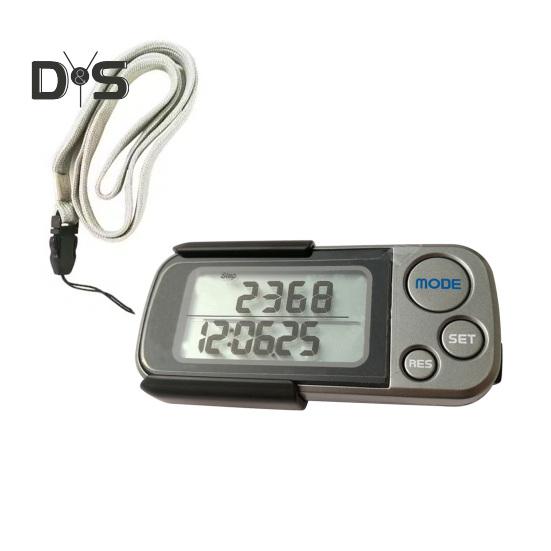 Шагомер для ходьбы 3D с зажимом и шнурком, память на 30 дней, простой счетчик шагов с ЖК-дисплеем, точный фитнес-трекер для мужчин и женщин