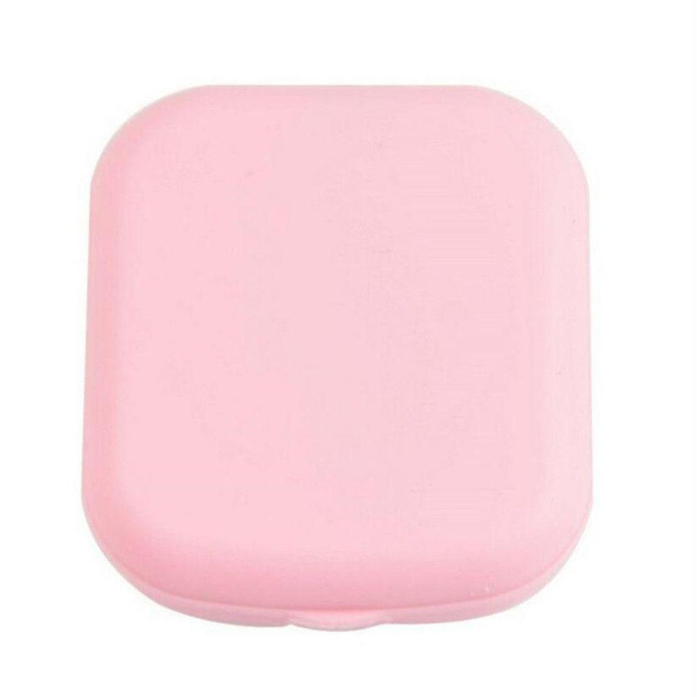 Easy Carry Travel Container Colorful Contact Lens Case Contact Lenses Box Mini Square with Mirror