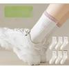 White Socks for Women, Spring and Autumn Mid-calf Socks, Cotton Socks, Odor-proof and Breathable, Summer Thin Sports Socks, Boneless Socks, Long Calf