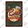 Decor Beer Vintage Tin Signs Plaque Metal Plates Retro Poster Wall Art Stickers for Bar Pub Club Man Cave Room Decoration