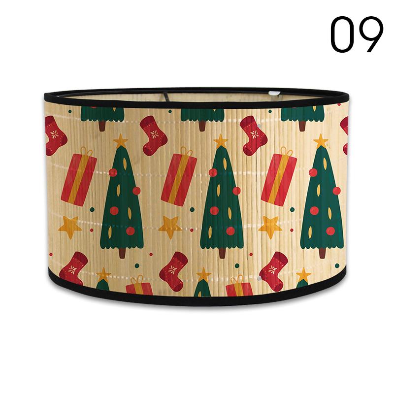 Ретро-стиль бамбуковый абажур настенный светильник рождественская праздничная атмосфера декоративный абажур гостиная люстра E27 настольная лампа чехол