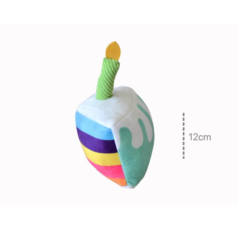 Милая Игрушка для Питомца в Виде Торта Мультяшная Плюшевая Десертная Пища Пищащая Мягкая Игрушка для Щенка Котенка Игрушки для Питомцев Интерактивные Игрушки Устойчивые к Укусам Игрушки для Питомцев Товары для Питомцев