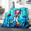 Digital Circus Blanket Comfortable Great for Picnics Seaside Office Chair Four Seasons Multipurpose Modern Gift for Travel Home Birthdays