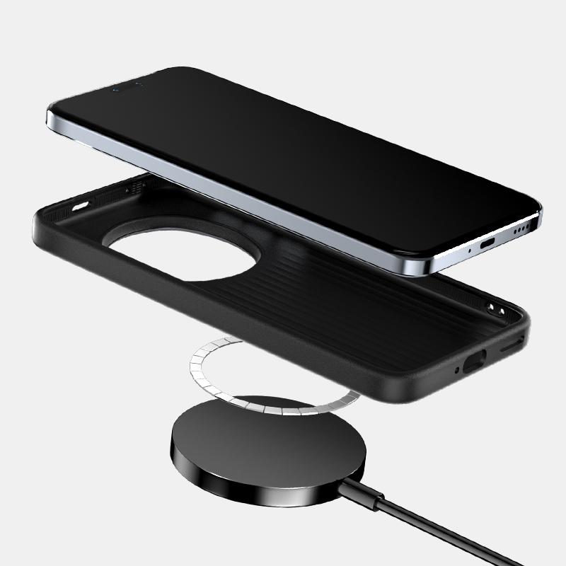 Чехол для Honor Magic 7, тонкий, жесткий, Magsafe, магнитное беспроводное зарядное устройство, чехол из углеродного волокна, чехол для Honor Alloy Lens, противоскользящая ручка