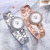Женская мода Chic Diamante Стальной ремешок Кварцевые часы