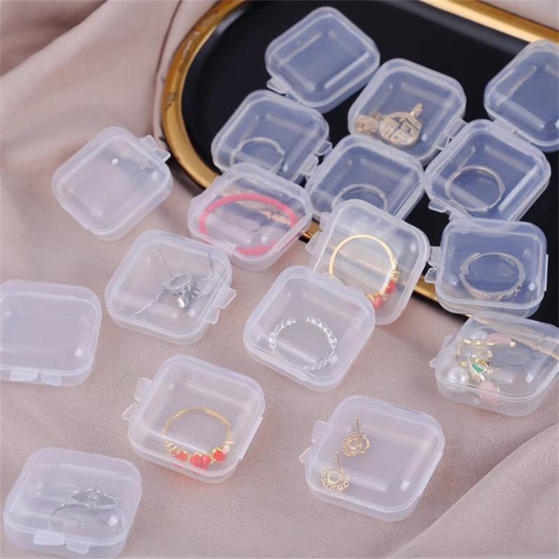 12 шт. мини пластиковые контейнеры для хранения коробка портативный держатель для таблеток и лекарств органайзер для хранения ювелирных изделий упаковка для сережек и колец