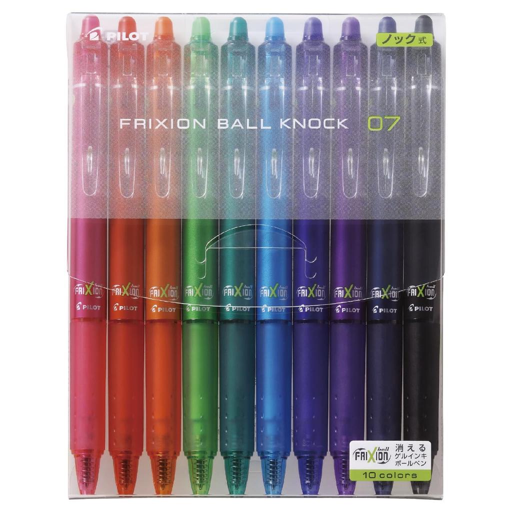 Шариковая ручка Pilot стираемая Frixion Ball Knock 10 цветов 0.7 LFBK-230F-10C