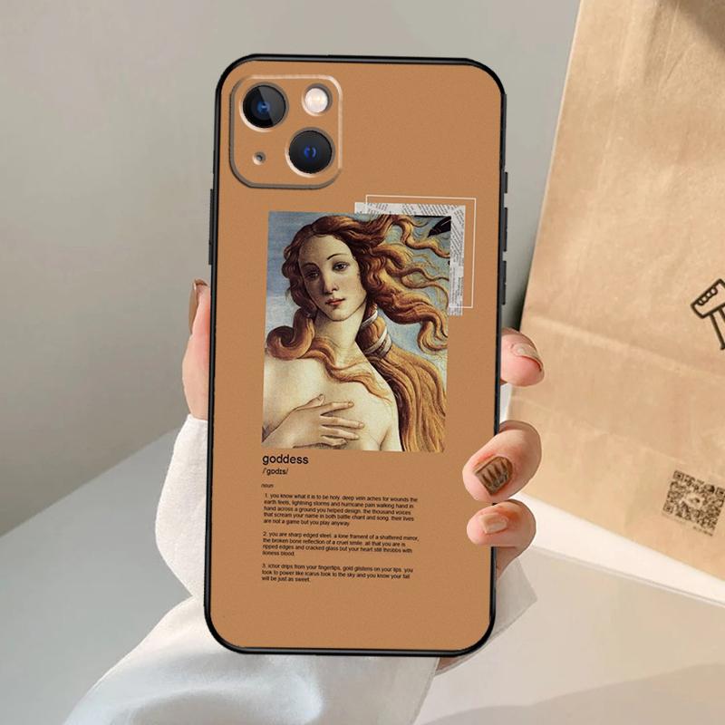 Художественные картины Рождение Венеры Чехол для телефона для iPhone 16 15 14 11 12 13 Pro Max Mini Plus X XS Max XR Чехол Coque