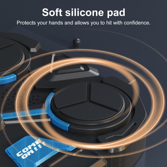 Музыкальный боксерский тренажер настенный, совместимый с Bluetooth, боксерская мишень со светодиодным счетчиком ударов, режимы, регулируемый электронный боксерский тренажер, подушка для отработки ударов