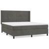 Maison Exclusive - Sommier à lattes de lit et matelas Gris foncé 180x200cm Velours