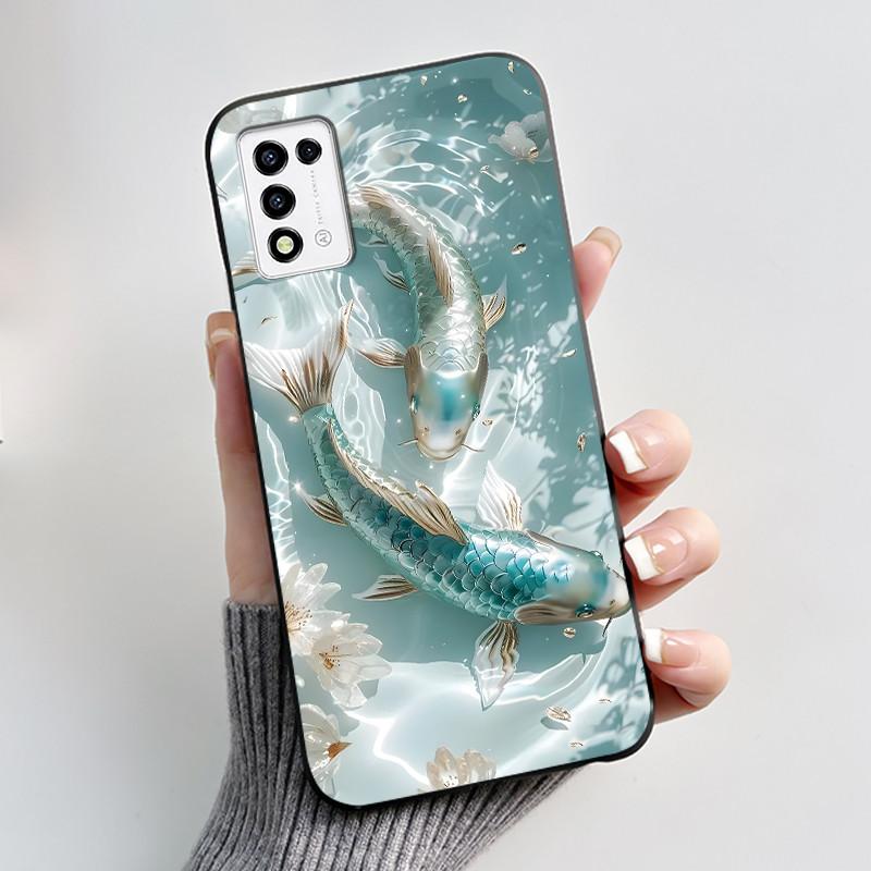 For ZTE Libero 5G III,  A202ZT Soft Silicone Black Case For ZTE Libero 5G II, A103ZT Popular Pattern Panda Shockproof Shell