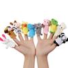 10pcs/set Cartoon Animal Finger Puppets Set Cute Mini Hand Finger Plush Doll Toy Comfort Toys for