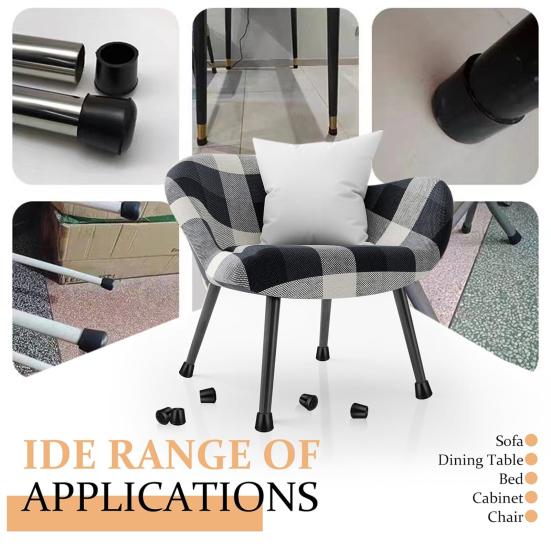 12 шт. колпачков для ножек стульев, протекторы ножек табуретов, износостойкие, устойчивые к царапинам, простая установка на пол