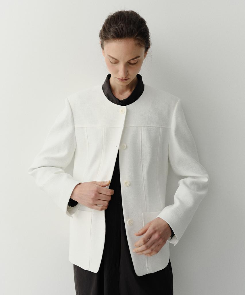 Eaah Vell Tweed Jacket (Ivory)