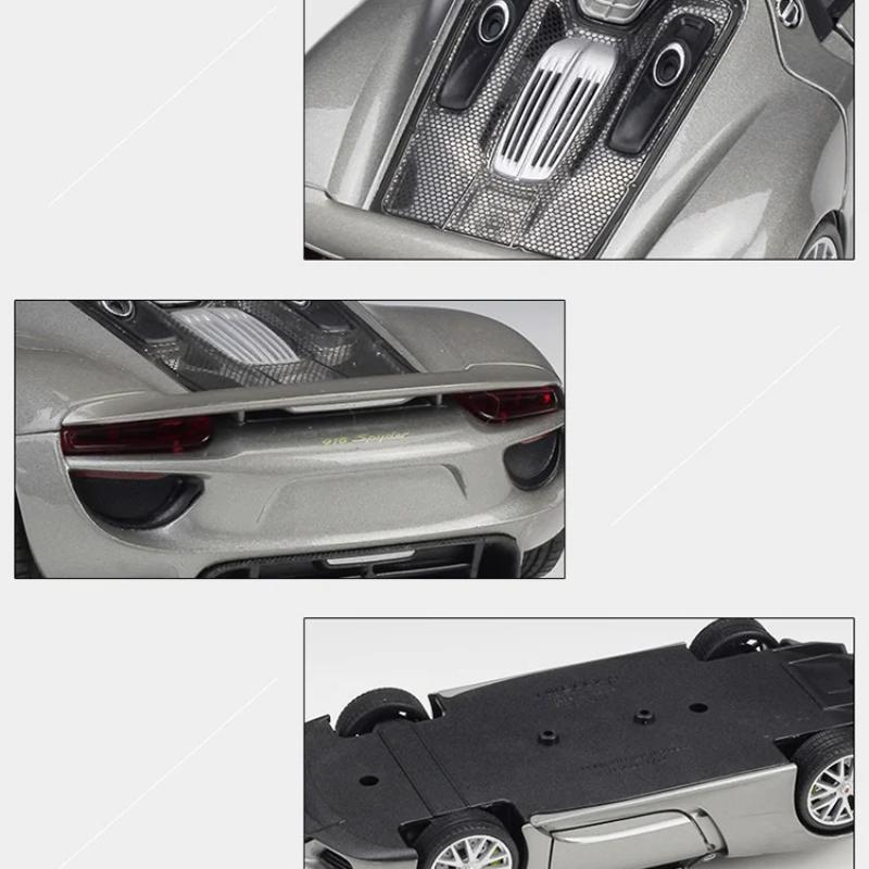 1:24 Porsche 918 Alloy Sports Car Model Diecast Metal Racing Car Model Simulation Collection Decorative Decorations Children's Toys Boys Gift