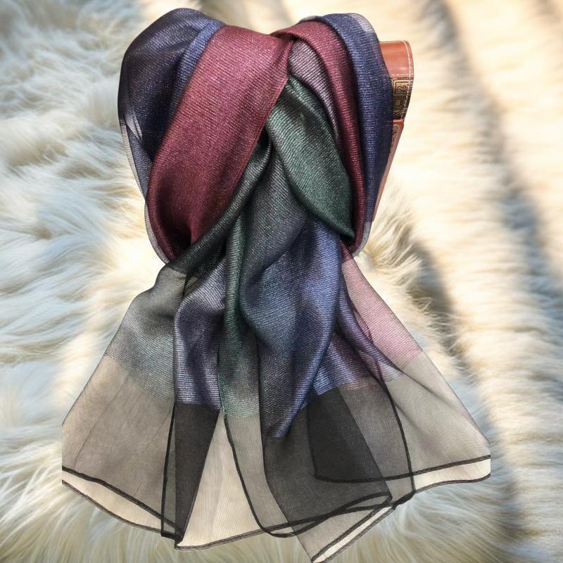 70*180cm Women Gradient Colors Scarf Long Shawls and Wraps for Party Dress Lightweight Pashmina Fashion Scarves