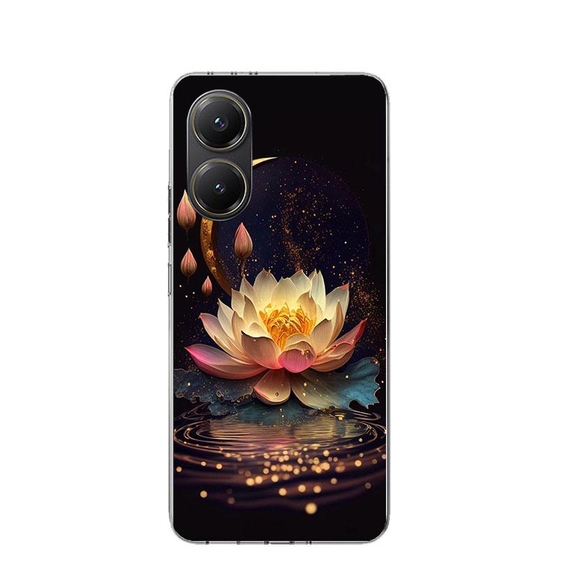 Buddhist Fire Lotus Phone Case For Xiaomi Poco X3 X5 X6 X7 X4 Nfc F7 Ultra F6 F5 Pro F4 Gt F3 M6 M5S M4 M3 Art Cover Coque Poco