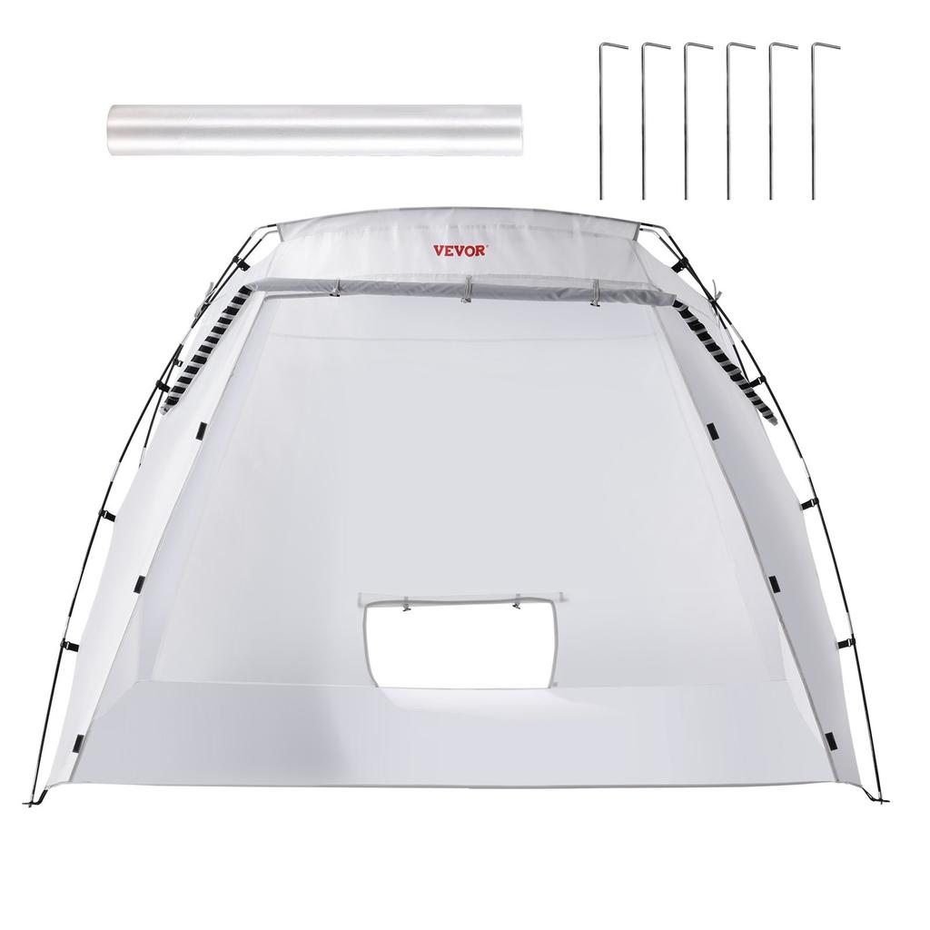 Spray Paint Shelter, 7.5x5.2x5.2ft Portable Spray Paint Tent with Built-In Floor & Mesh Screen, Foldable Pop Up Paint Booth for Furniture Large DIY