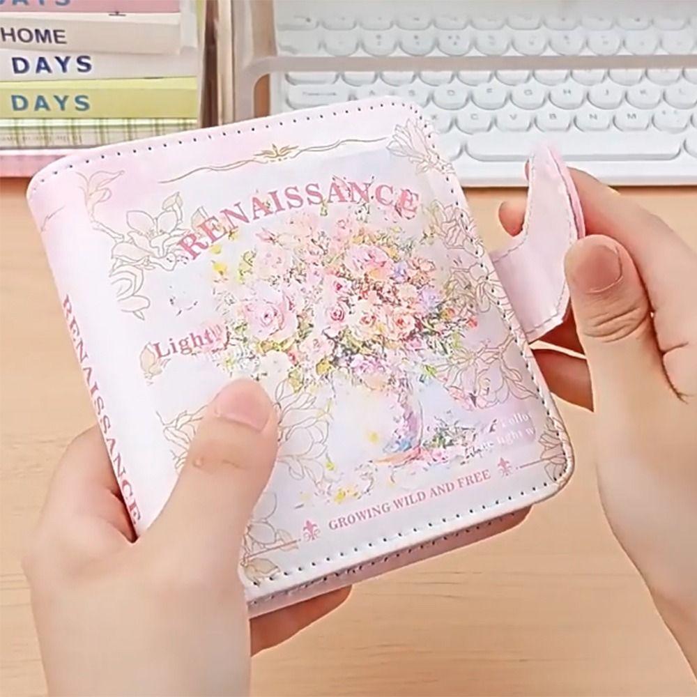 Vintage Card Storage Booklet Oil Painting Style Picture Album Packaging Supplies