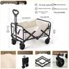 Outdoor Folding Utility Wagon with Trailer