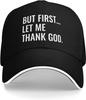Thank God Religious Faith Baseball Cap Polyester Casual Adjustable Sun Hat For Adults