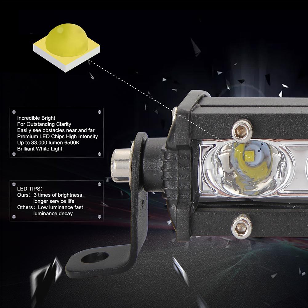 20inch 54w LED Work Light Bar Single Row Driving Lamp (Spotlight + Floodlight)