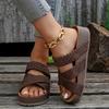 Stylish Women's Open-Toe Platform Sandals - Comfy, Trendy Lace-Up Braided Slides Perfect for Summer
