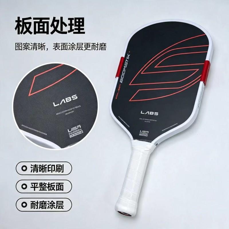 Professional Pickleball Paddle T700 Carbon Fiber Boomstik Model Tournament Play Black Red