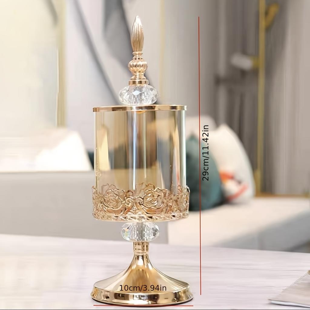 1 шт., винтажная банка для хранения в европейском стиле с крышкой-элегантная коробка конфет для гостиной, журнального столика и украшения рабочего стола