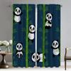 Противомоскитные шторы для камеры, милый узор панды, оконная штора для комнаты, 2 панели, украшение на Хэллоуин, шторы для домашнего интерьера