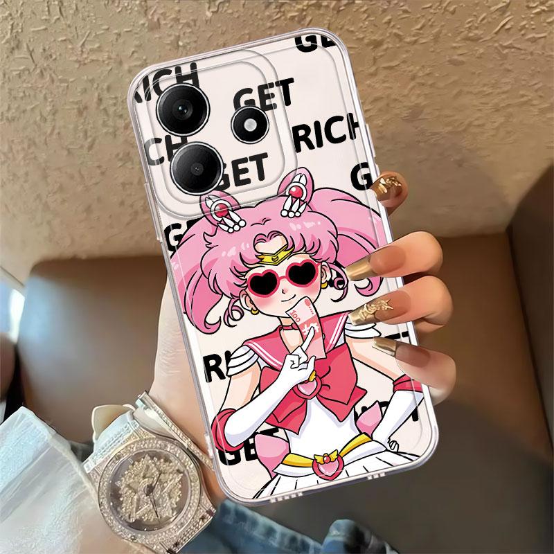 Мягкий чехол для телефона Sailor Moon для Xiaomi Redmi Note 14 Pro Plus 11S 13C 14C A4 12S 11 10S 12 9 10 Note 13