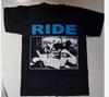 Музыкальная футболка Ride Band Для влюбленных Черная хлопковая футболка Полный размер Унисекс