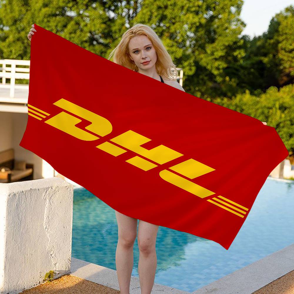Модный Логотип D-DHL Микрофибра Печатное Пляжное Полотенце Альпинизм Йога Пляж Плавание Бег Впитывающее Мягкое Полотенце