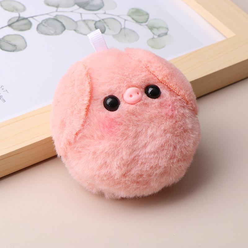 Lovely Plush Piggy Keychain Little Fresh Funny Bag Pendant Children Toys Birthday Gifts Kawaii Small Pig Head Key Ring