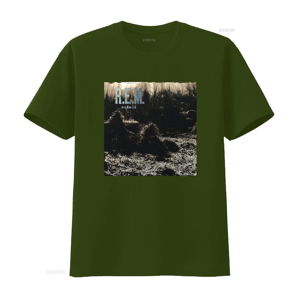 R E M MurMur Rock Band Cotton Black T shirt Size S XL vintage Washed Top For Everyday Wear Versatile graphic Casual Stretched