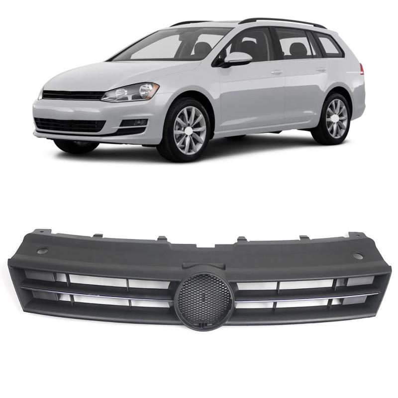 Car Front Bumper Grille Marked Grille Single Silver Dumb Black Grill For Golf 2015-1017 Exterior Parts