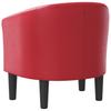 Club Armchair Red Faux Leather