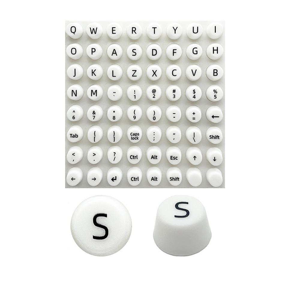 Ergonomic Design Nail Art Keyboard Raisers Silicone Self-adhesive Keyboard Covers 64 Keycaps Dust Proof Nail Typing Artifact