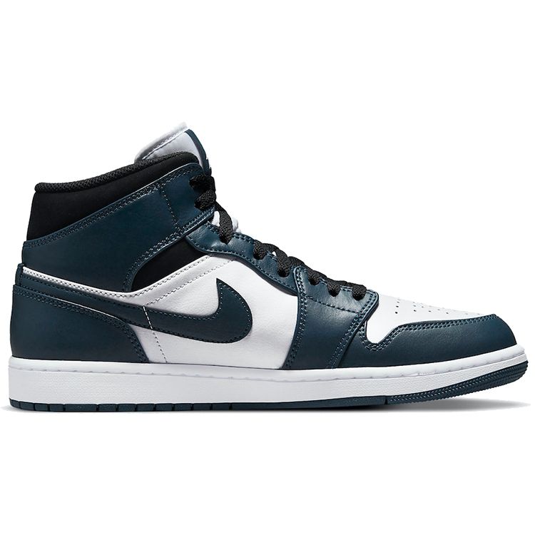 Мужские кроссовки Air Jordan 1 Mid Armory Navy Blue Black White 554724-411