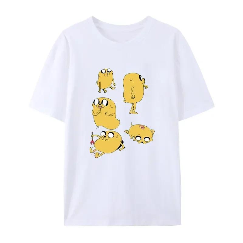 Camisetas con estampado de dibujos animados de Adventure Time hombres moda Harajuku, cómics creativos, camisetas geniales