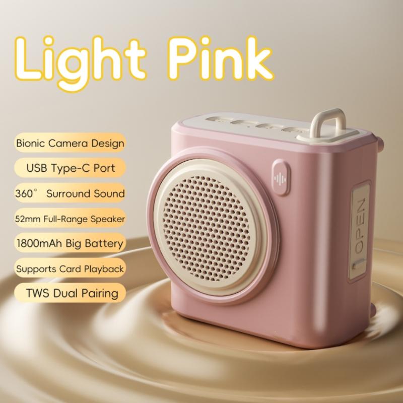 1800Mah Portable Wireless Speaker Bluetooth 5.3 Mobile Phone Desktop Home Outdoor Convenient Mini Subwoofer Support Tf Card