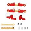 Aluminum Alloy + Brass Steering Assembly Kit With Bearings Rod Link Servo for 1/14 MJX 14209 14210 RC Car Metal Upgrade Parts