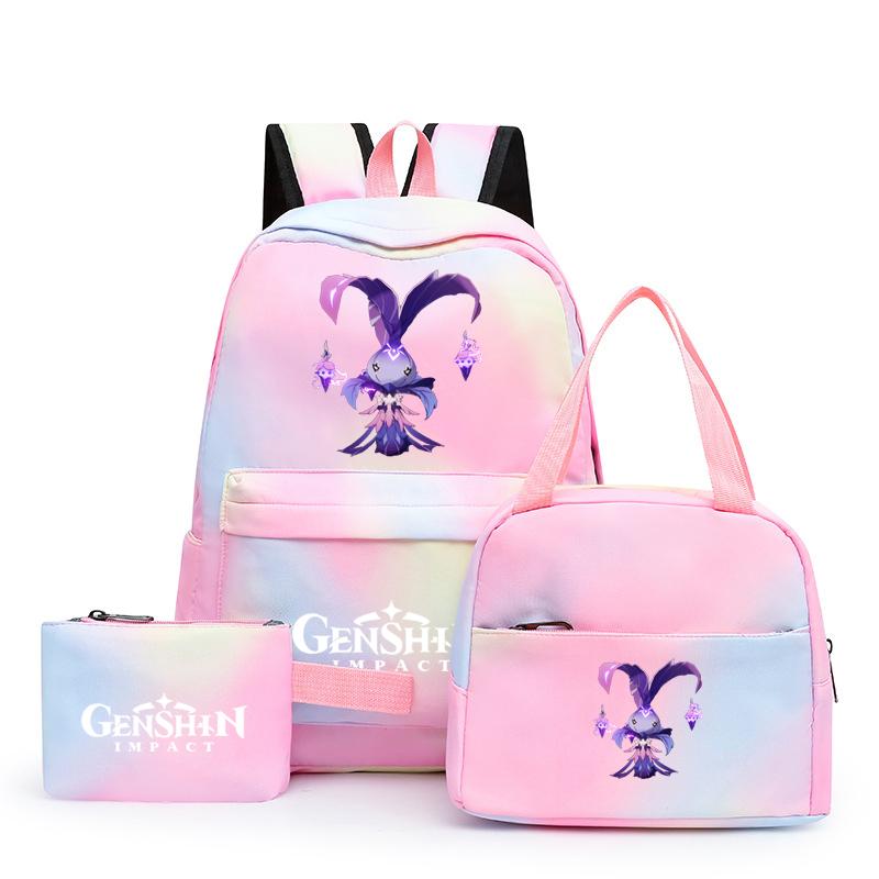 3Pcs/set Anime Girl Backpack Set School Students Kawaii Back To School Backpack Boy Children Lunch Bags Pencil Box