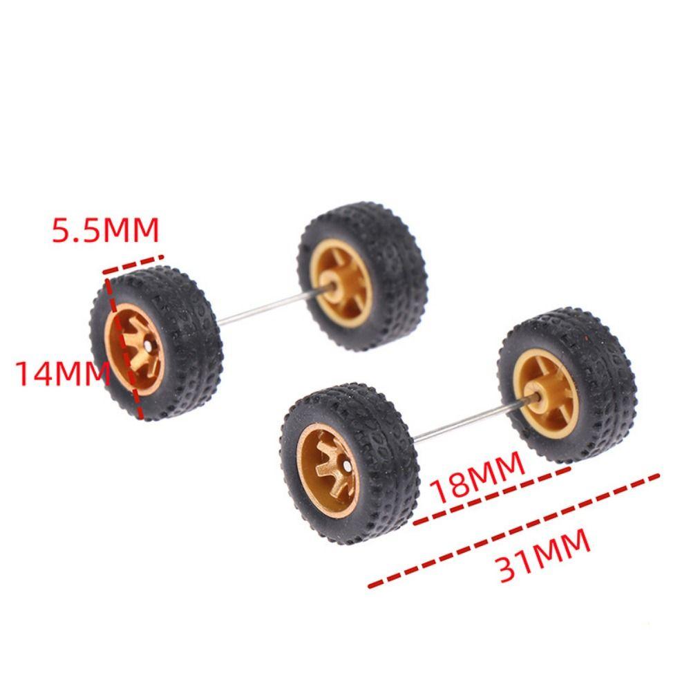 1Set Plastic Remote Control Car Modified Tires Diameter 14*5.5mm Diecast Alloy Car Hub