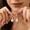 Pearl Earrings for Women, 14k Gold Plated Trendy Diamond Pearl Drop Earrings Hypoallergenic Dainty Bridal Gifts Wedding jewelry for Women