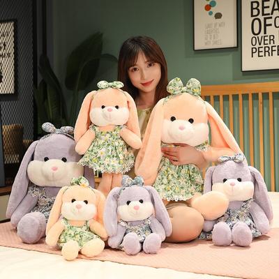 40/50/70 см Kawaii юбка с цветочным принтом, плюшевые игрушки в виде кролика, мягкие игрушки в виде кролика, милые игрушки для детей, подарки на день рождения для девочек