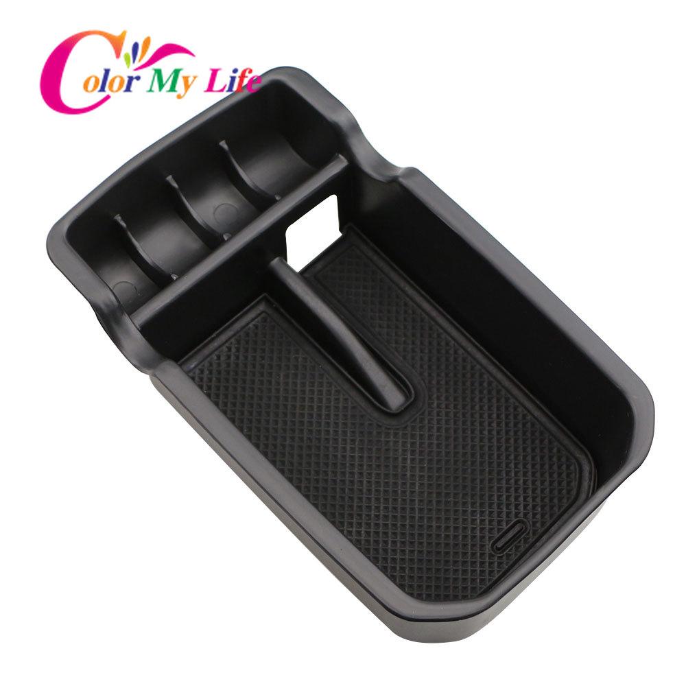 Color My Life ABS Car Armrest Tray Storage Glove Box Armrest Box Fit for Jeep New Compass 2017 2018 Auto