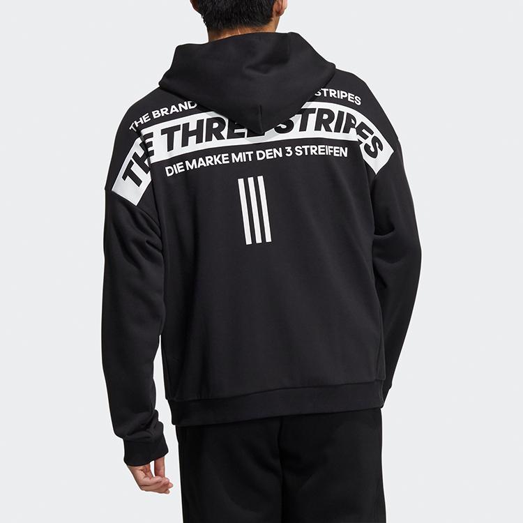 adidas Толстовки Мужские Черные С Капюшоном Умеренный Кардиган HD0079